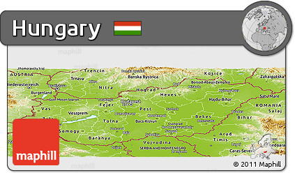 Physical Panoramic Map of Hungary