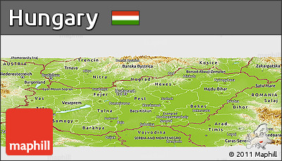 Physical Panoramic Map of Hungary