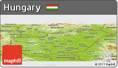 Physical Panoramic Map of Hungary