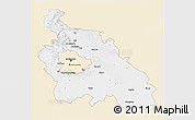 Classic Style 3D Map of Pest, single color outside