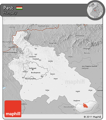 Gray 3D Map of Pest