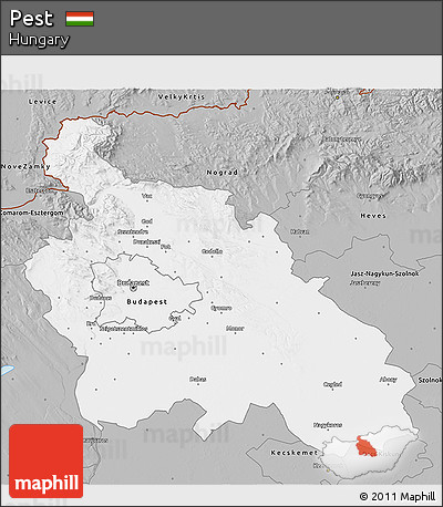 Gray 3D Map of Pest