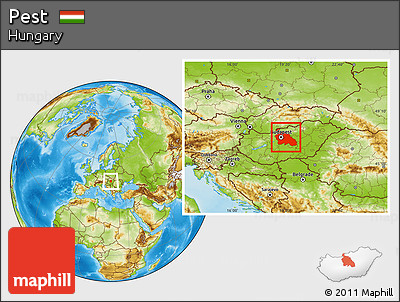 Physical Location Map of Pest