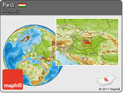 Physical Location Map of Pest