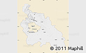 Classic Style Map of Pest, single color outside
