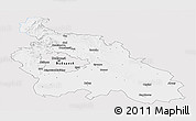 Silver Style Panoramic Map of Pest, single color outside