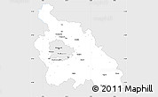 Silver Style Simple Map of Pest, single color outside