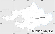 Silver Style Simple Map of Szalbolcs-Szatmár-Bereg, single color outside