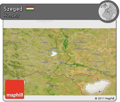 Satellite 3D Map of Szeged
