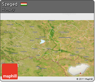 Satellite 3D Map of Szeged