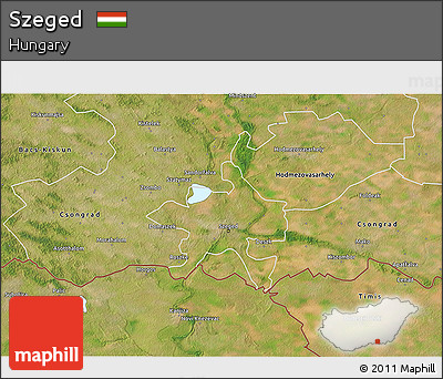 Satellite 3D Map of Szeged