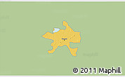 Savanna Style 3D Map of Szeged, single color outside