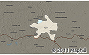 Shaded Relief 3D Map of Szeged, darken