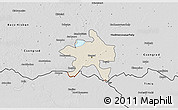 Shaded Relief 3D Map of Szeged, desaturated