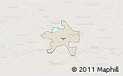 Shaded Relief 3D Map of Szeged, lighten