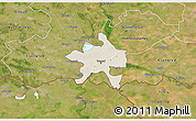 Shaded Relief 3D Map of Szeged, satellite outside