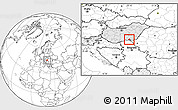 Blank Location Map of Szeged, highlighted country