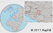 Gray Location Map of Szeged