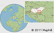 Savanna Style Location Map of Szeged, highlighted country