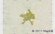 Satellite Map of Szeged, lighten