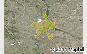 Satellite Map of Szeged, semi-desaturated
