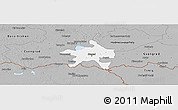 Gray Panoramic Map of Szeged