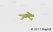 Satellite Panoramic Map of Szeged, cropped outside