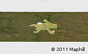 Satellite Panoramic Map of Szeged, darken