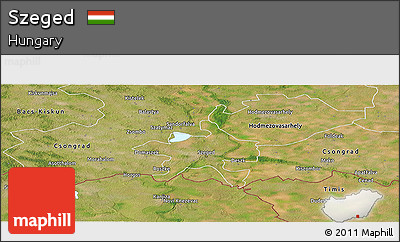 Satellite Panoramic Map of Szeged