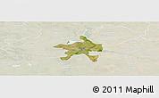 Satellite Panoramic Map of Szeged, lighten