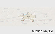 Shaded Relief Panoramic Map of Szeged, lighten