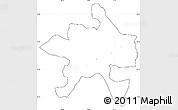 Blank Simple Map of Szeged, cropped outside, no labels