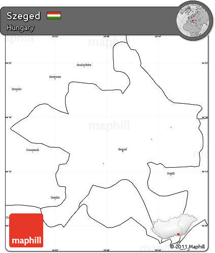 Blank Simple Map of Szeged
