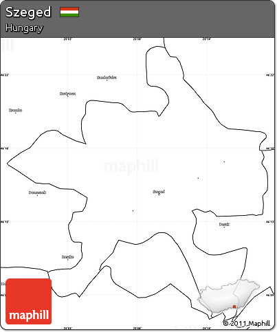 Blank Simple Map of Szeged