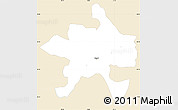 Classic Style Simple Map of Szeged, single color outside