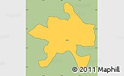 Savanna Style Simple Map of Szeged, cropped outside
