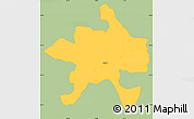 Savanna Style Simple Map of Szeged, single color outside