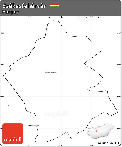 Blank Simple Map of Székesfehérvár