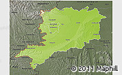 Physical 3D Map of Vas, darken, semi-desaturated
