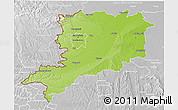 Physical 3D Map of Vas, lighten, desaturated
