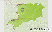 Physical 3D Map of Vas, lighten