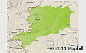 Physical 3D Map of Vas, shaded relief outside