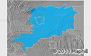 Political 3D Map of Vas, desaturated