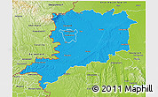 Political 3D Map of Vas, physical outside