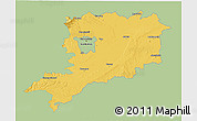 Savanna Style 3D Map of Vas, single color outside