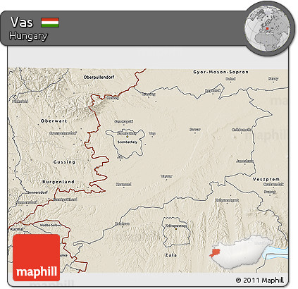 Shaded Relief 3D Map of Vas