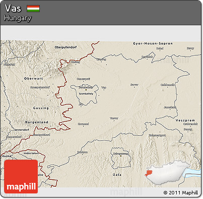 Shaded Relief 3D Map of Vas