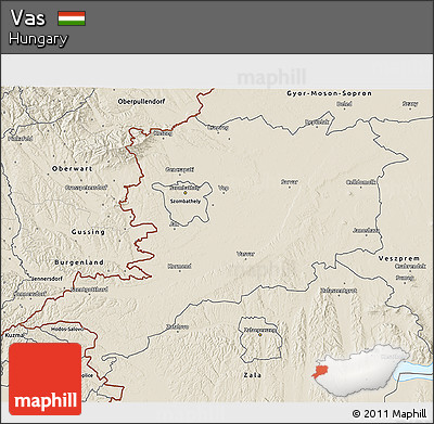 Shaded Relief 3D Map of Vas