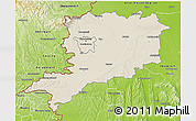 Shaded Relief 3D Map of Vas, physical outside