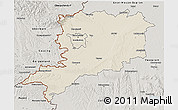 Shaded Relief 3D Map of Vas, semi-desaturated